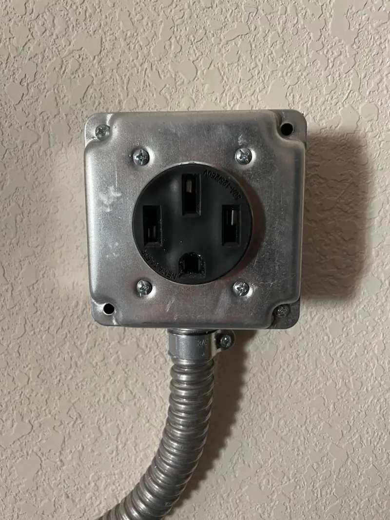 NEMA 14-50 outlet installed for Smart Home Electrical in Stacy